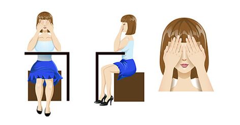 Дланта е чудесно упражнение за отпускане на очите.